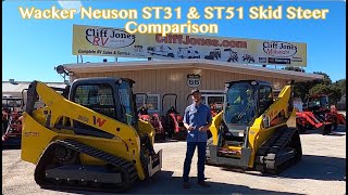 Wacker Neuson ST31 and ST50 Compact Track Loader Skid Steer Comparison [upl. by Ikciv]