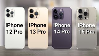 iPhone 12 Pro Vs iPhone 13 Pro Vs iPhone 14 Pro Vs iPhone 15 Pro  Full Comparison  SB Tech [upl. by Pancho]