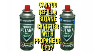 Can You Refill A Butane Cartridge With LPG or Propane Part 1 science experiment [upl. by Arrio]