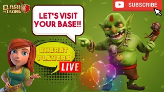 🔴LETS VISIT YOUR BASE amp 13 LEVEL CLAN GIVEAWAY SOON 😍 Clash of clans BHARAT PLAYERS [upl. by Ernest]