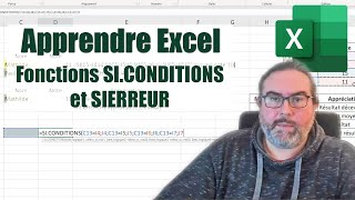 SICONDITIONS SIERREUR  Fonctions sous Excel [upl. by Jennee]