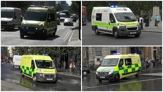 Private Ambulance Services responding with sirens in London [upl. by Merras418]