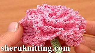 Crochet Carnation Flower Pattern Cant Get Enough Of Them [upl. by Leirrad]