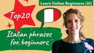 0 Learn Italian Beginners A1 Top 20 Italian phrases for beginners [upl. by Gambrell]