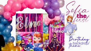 DIY Sofia the first Birthday backdrop  Easy and Cheap but Elegant  Step by step tutorial [upl. by Atsuj232]