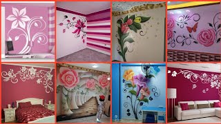 202223 flower wall paintflower design for walleasy wall paint designsdecorobsession [upl. by Ardien]