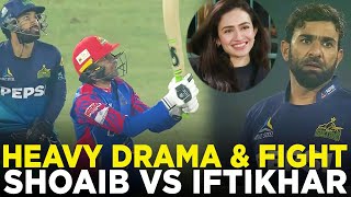 PSL 9  Heavy Drama amp Fight  Shoaib Malik vs Iftikhar Ahmed  M1Z2A [upl. by Ginzburg]