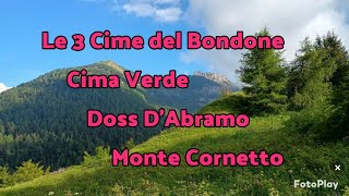 Le 3 CIME del BONDONE  CIMA VERDE DOSS DABRAMO e CORNETTO giro ad anello dalle Viote escursione [upl. by Hsan]