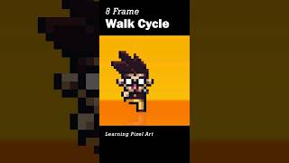 Pixel Animation  Walk Cycle front view [upl. by Nallaf87]