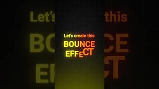 Steps in Description  After Effects Tutorial  Bounce Text Animation  shortsfeed shorts short [upl. by Ykcin]