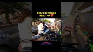 kawasakininjazx10r Girl Reaction  cute girl reaction on zx10r girl Reaction ninja zx10r zx10r [upl. by Maretz59]