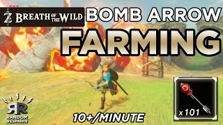 Zelda Breath of the Wild  BEST BOMB ARROW FARMING 10minute [upl. by Vano735]