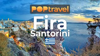 Walking in FIRA  Santorini Greece🇬🇷  Sunset Tour to Firostefani  4K 60fps UHD [upl. by Ativ]