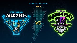 SMITE Pro League Season X Summer Masters Day 1 Valhalla Valkyries vs Hex Mambo [upl. by Lawtun]