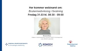 Webinar om brukermedvirkning i forskning [upl. by Jinny]