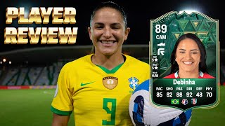 ¡LA CARTA CON MAS HYPE DE WINTER WILDCARDS REVIEW DEBINHA WINTER WILDCARD 89 EAFC 24 FIFA 24 [upl. by Lesig]