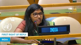 🇮🇳 India  First Right of Reply United Nations General Debate 79th Session  UNGA [upl. by Hildebrandt]