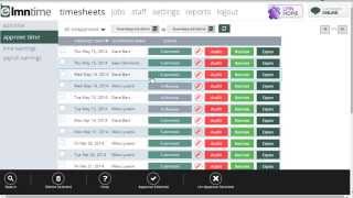LMN Time  Help  Timesheets  Approve Time [upl. by Haslett]