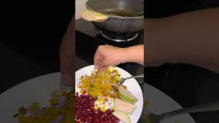 Poha fruits with unflavoured protein brunchrecipes minivlog food workoutfood healthylifestyle [upl. by Hull356]