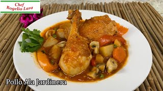 POLLO ALA JARDINERA RECETA FACIL Y DELICIOSA [upl. by Romina]