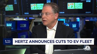 Hertz CEO Stephen Scherr Cuts to EV fleet about bringing supply in line with demand [upl. by Andra947]