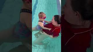 Looking At Baby Underwater 21 Lulu Months happybaby swimming swimmingpool baby [upl. by Atinoj]