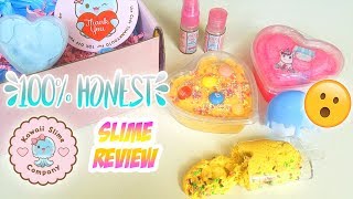 100 HONEST KAWAII SLIME COMPANY INSTAGRAM SLIME SHOP REVIEW ICE CREAM COOKIE DOUGH [upl. by Hibbs]