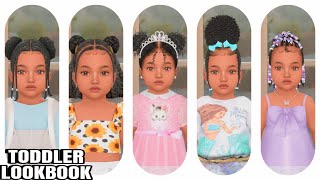 SIMS 4 😍TODDLER LOOKBOOK  maxis amp alpha cc 😍  link in description [upl. by Aryad]