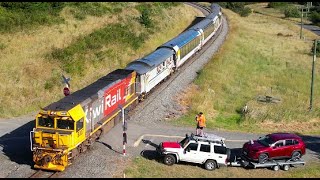 Passenger trains by drone  New Zealand [upl. by Linetta]