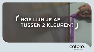 Hoe kan je strak aflijnen tussen twee kleuren  Verftips van de colora coach [upl. by Ellednahs300]