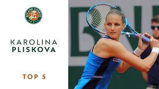 Karolina Pliskova  Best Shots  TOP 5  RolandGarros [upl. by Helenka]