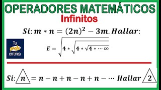 OPERADORES MATEMÁTICOS Operadores Infinitos [upl. by Nedrah]