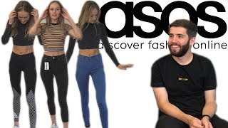 BOYFRIEND DOES MY ASOS SHOP  TRY ON HAUL [upl. by Aniuqaoj]