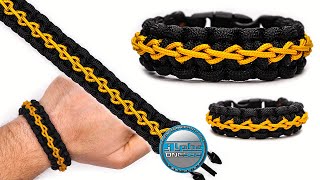 Paracord Bracelet Cobra Chain Links Knot Tutorial [upl. by Bronwen346]