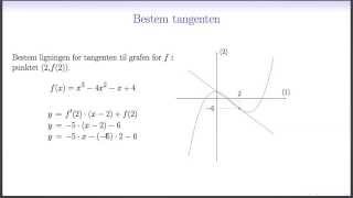 Differentialregning L20  Tangent [upl. by Euqenimod]