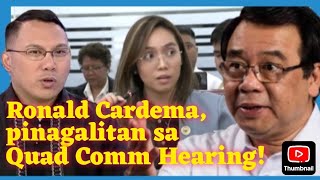 Magasawang CARDEMA WALANG MUDO❓ kaya SINITA at PINAGALITAN sa Quad Comm hearing ng War On Drugs❗ [upl. by Eekaz815]