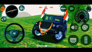 Dollar Song Modified Mahindra Black Thar😈 Indian Cars Simulator 3D  Android Gameplay [upl. by Hedges]