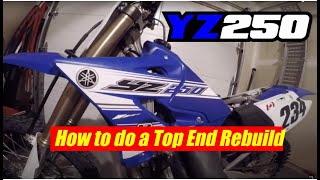 YZ250 top end rebuild how to [upl. by Dickey]