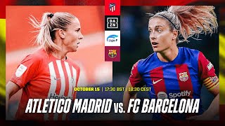 Atlético Madrid vs FC Barcelona  Liga F 202324 Matchday 5 Full Match [upl. by Uriia362]