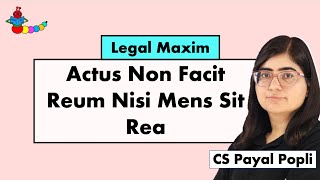 Actus Non Facit Reum Nisi Mens Sit Rea in Hindi  Legal Maxim Meaning amp Example  Latin Maxim [upl. by Nylloh458]