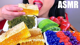 MOST POPULAR FOODS FOR ASMR HONEYCOMB ALOE VERA TANGHULU SEAGRAPES POPPING BOBA ASMR Phan [upl. by Anelliw]