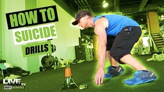 How To Do The Running Lines Drill aka Suicides  Exercise Demonstration Video and Guide [upl. by Dolloff183]