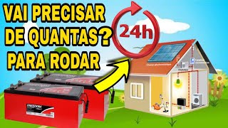 Como Dimensionar As Baterias Para o Sistema de Energia Solar Off Grid Muito Fácil [upl. by Ecadnak]