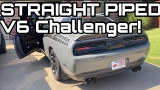 Straight piped V6 Challenger Crazy Loud [upl. by Carole420]