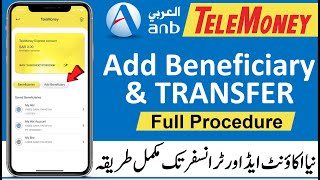 Telemoney Online Transfer l How to Add Beneficiary in Anb Telemoney [upl. by Cornelius]