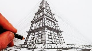 How to Draw in 3Point Perspective Narrated [upl. by Emelun]