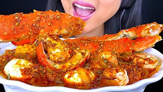 ASMR GIANT KING CRAB LOBSTER amp SHRIMP SEAFOOD BOIL MUKBANG EATING SOUNDS ASMR Phan [upl. by Lachish685]