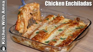 Chicken Enchiladas Recipe With Red Sauce  Easy Mexican Food Recipes  Kitchen With Amna [upl. by Morgen209]