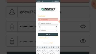 How we create account of Uni Invoice app  Uni Invoice app uses [upl. by Eednahs]