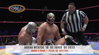 CMLL  MANO A MANO  TITÁN VS MÍSTICO  ARENA MÉXICO 160623 [upl. by Zachar]